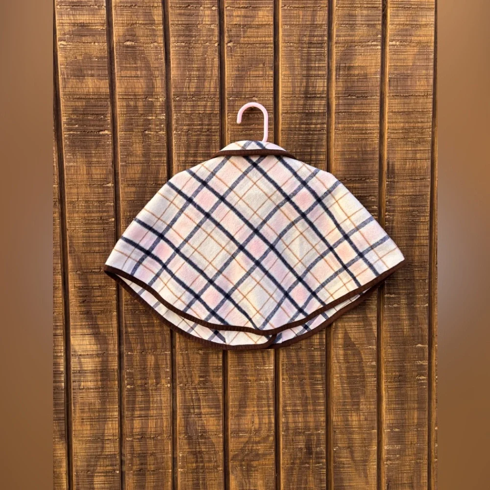 Janie and Jack Plaid Wool Blend Cape Poncho